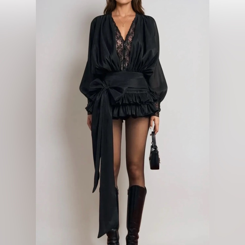 Innovare denim aminah mini dress